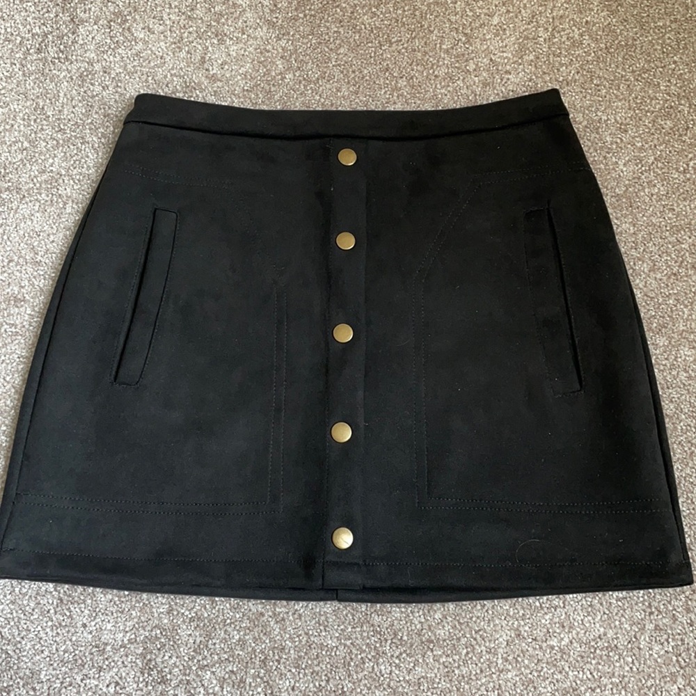 suede mini skirt